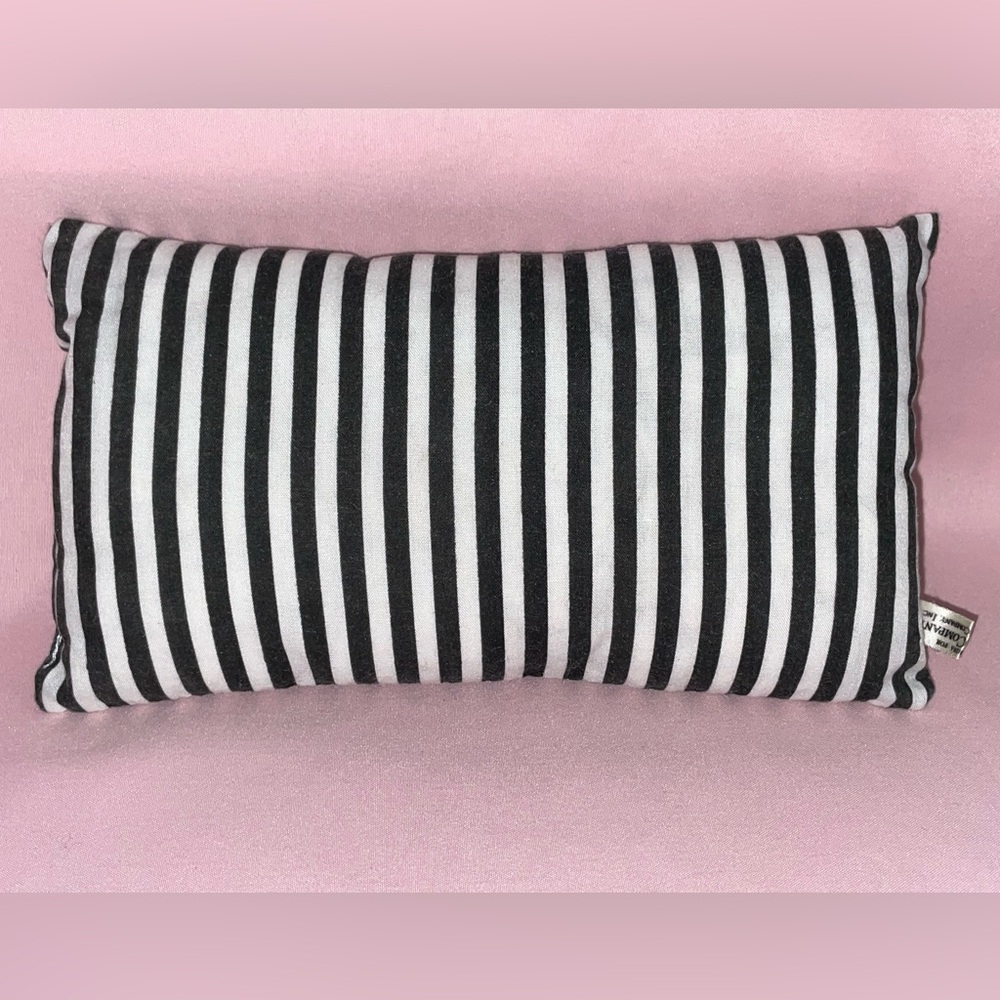 Pleasant Company Black and White Striped Plush Doll Pillow 1996